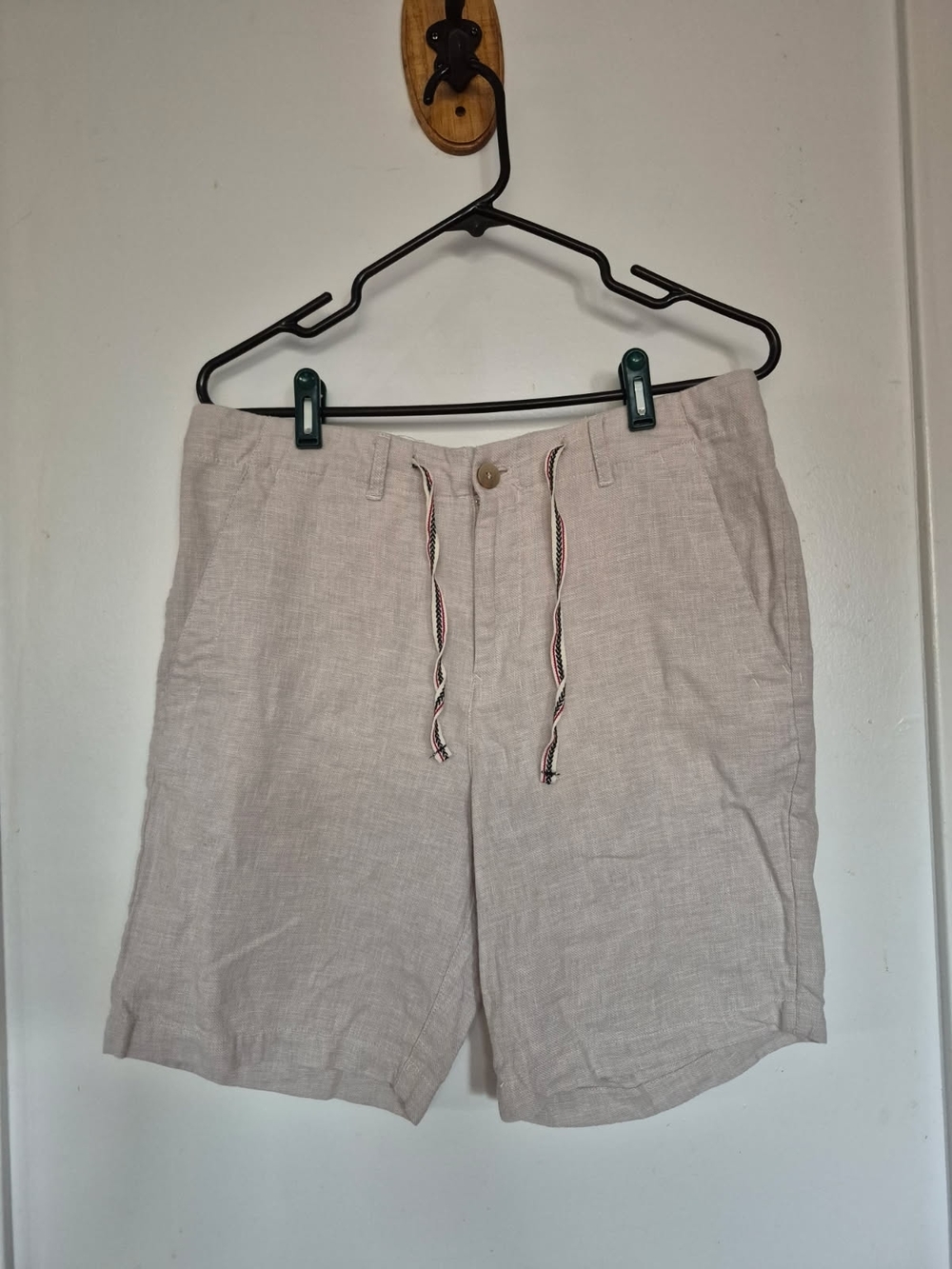 Zara Men's Beige Linen Shorts Size S